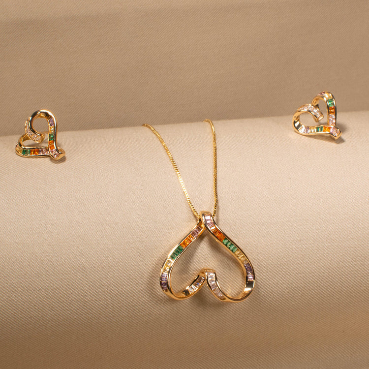 Cupid’s Rainbow Pendant Set