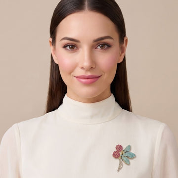 Cyan Garden Charm Brooch