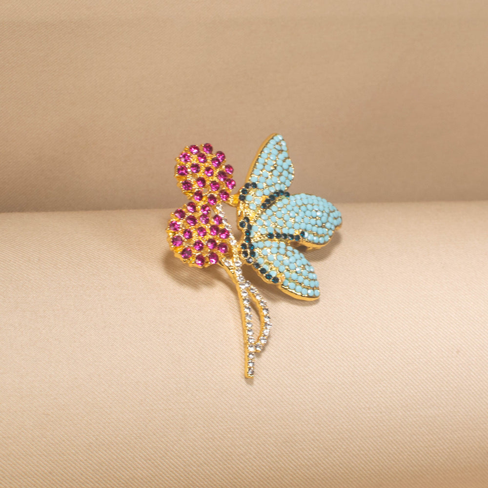 Cyan Garden Charm Brooch