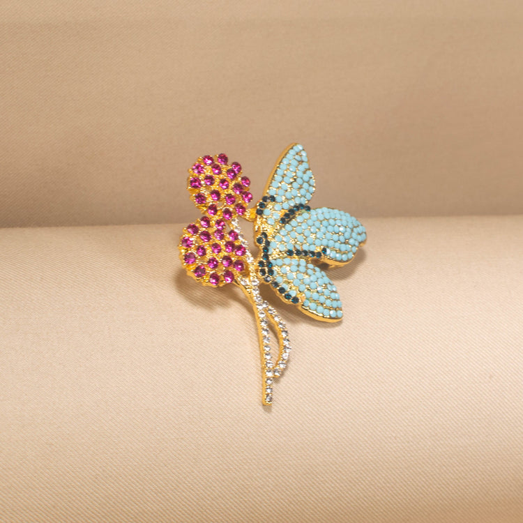 Cyan Garden Charm Brooch
