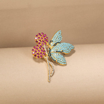 Cyan Garden Charm Brooch