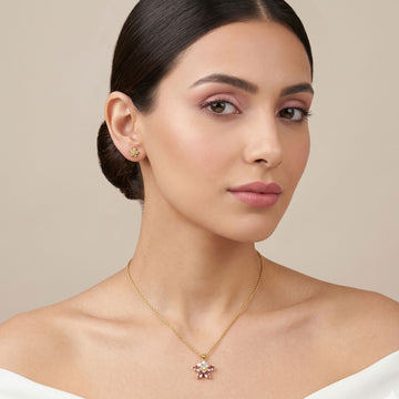 Dainty Flora Charm Pendant Set
