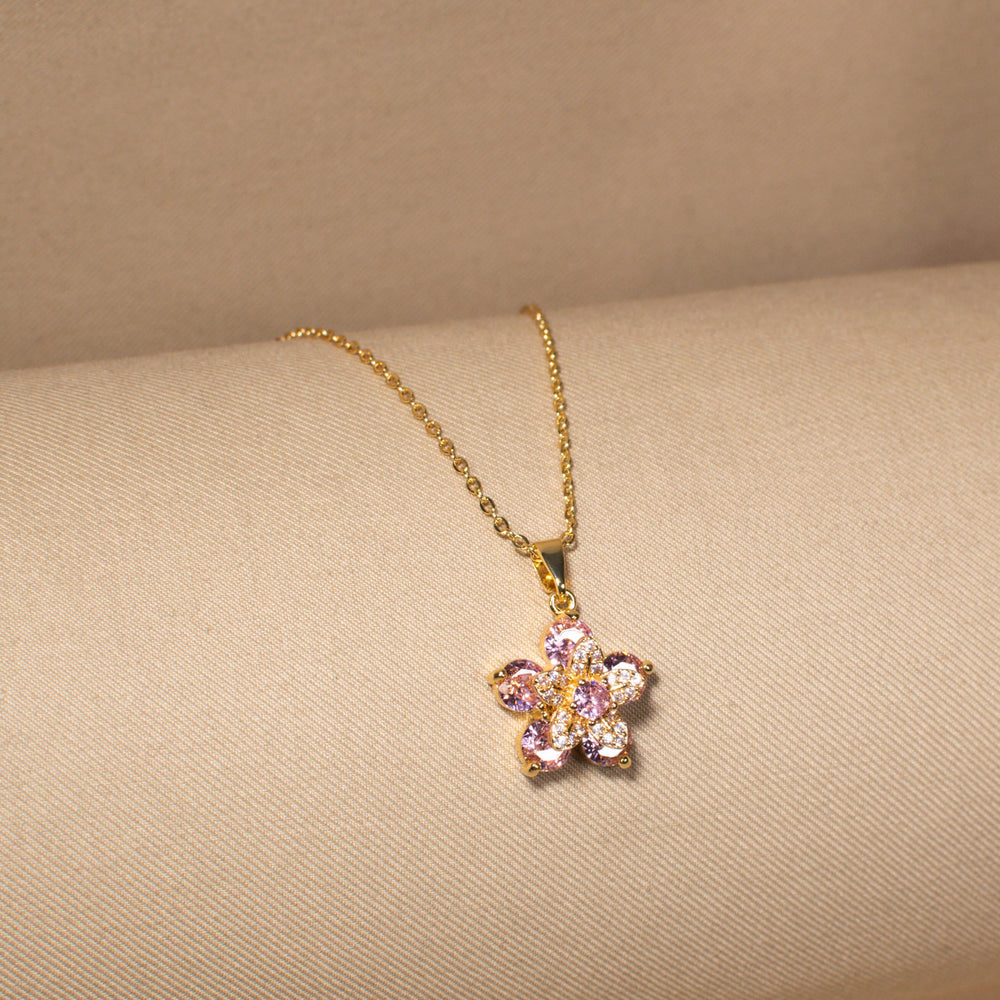 Dainty Flora Charm Pendant Set