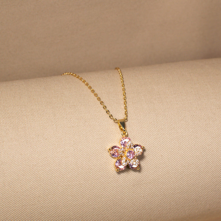 Dainty Flora Charm Pendant Set