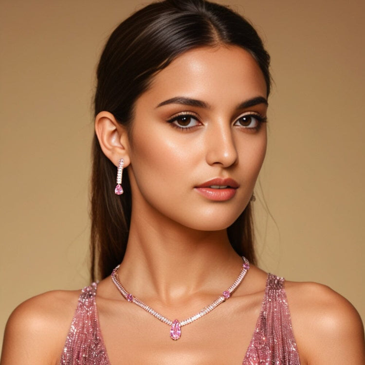 Desire Necklace Set - Pink