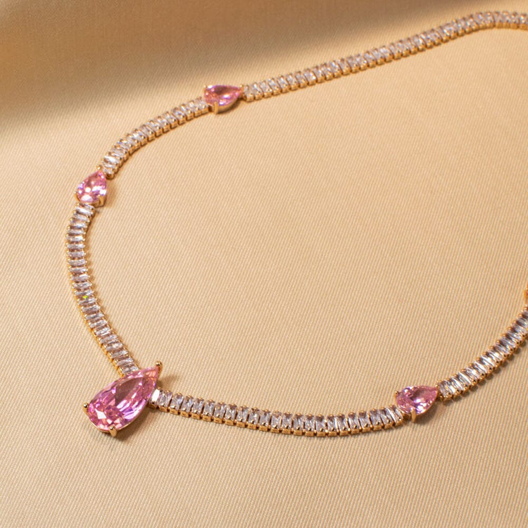 Desire Necklace Set - Pink