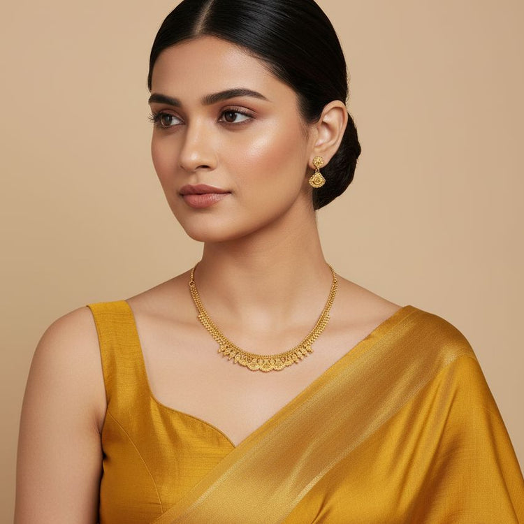 Dharini Gold Replica Necklace Set - Alankar Collection
