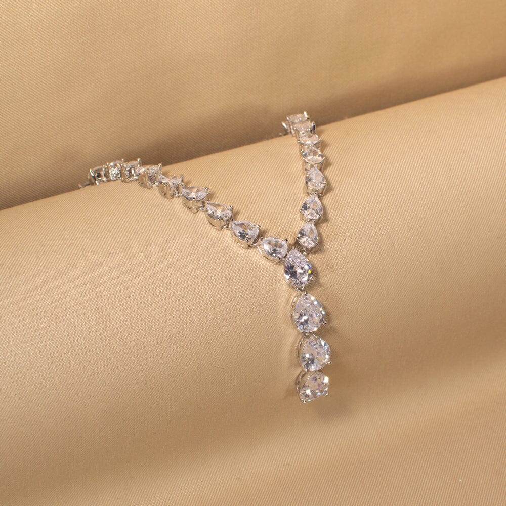 Diamond Drops Necklace Set - Glitterati Collection