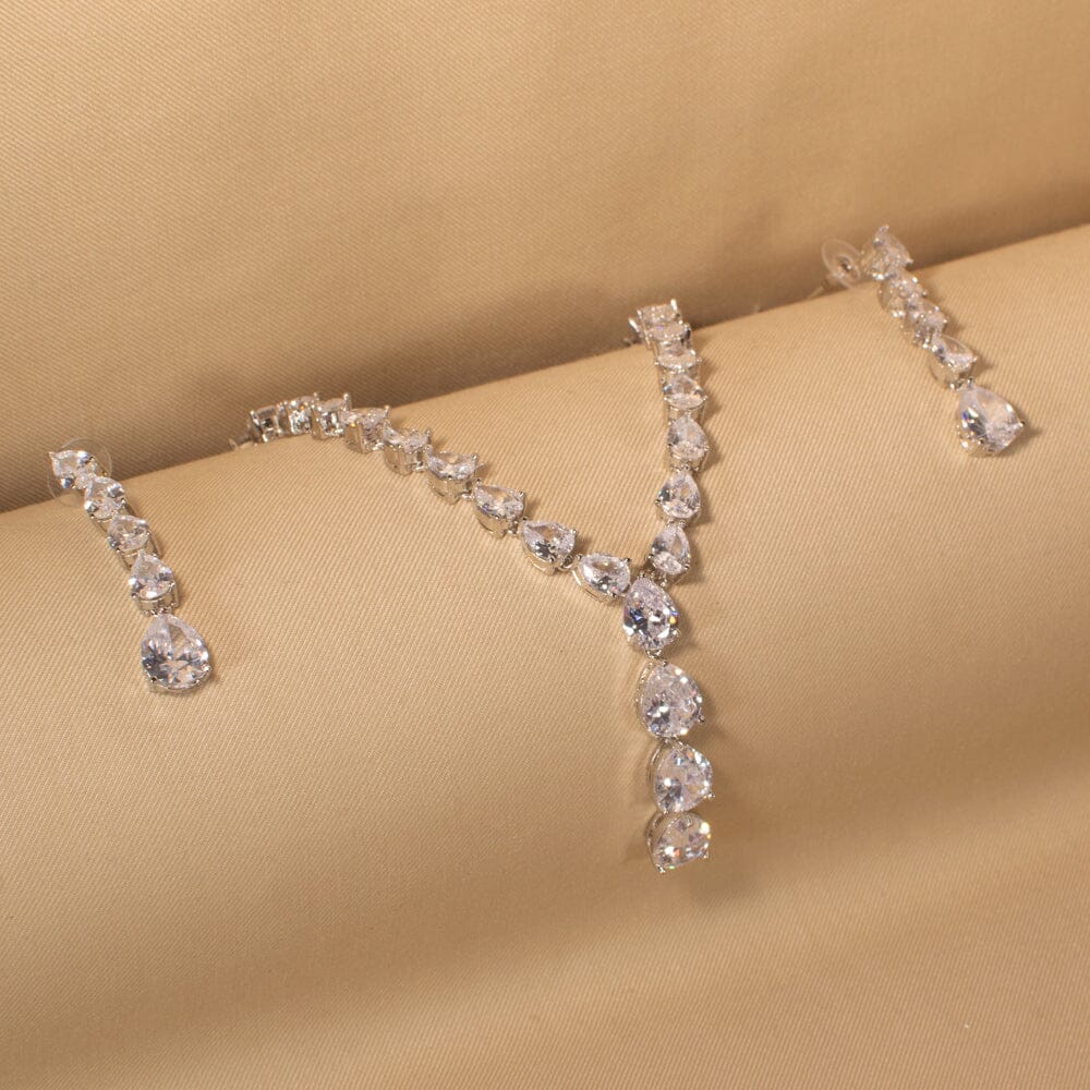 Diamond Drops Necklace Set - Glitterati Collection