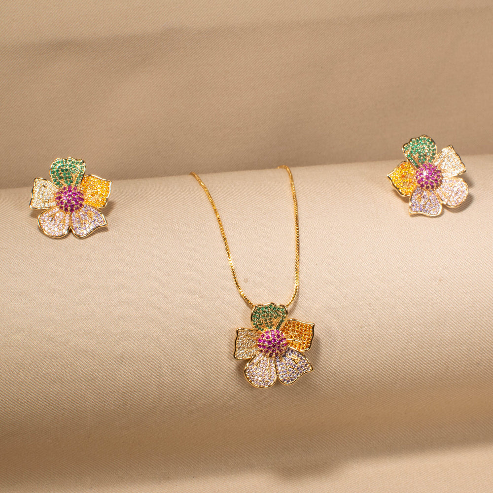 Disco Daisy Pendant Set