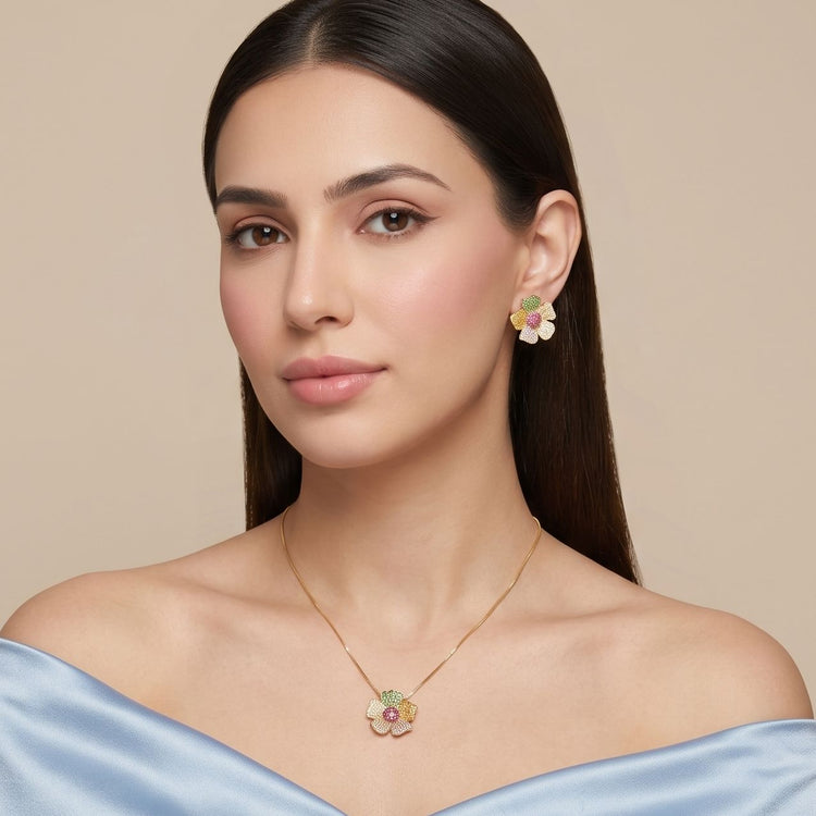 Disco Daisy Pendant Set