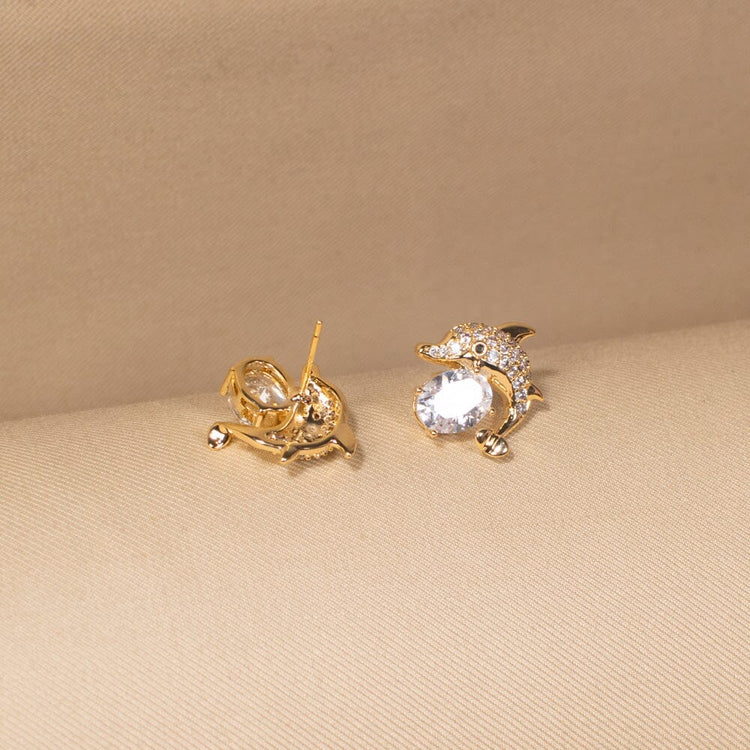 Dolphin Dance Studs - Minima Collection