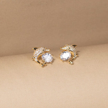 Dolphin Dance Studs - Minima Collection