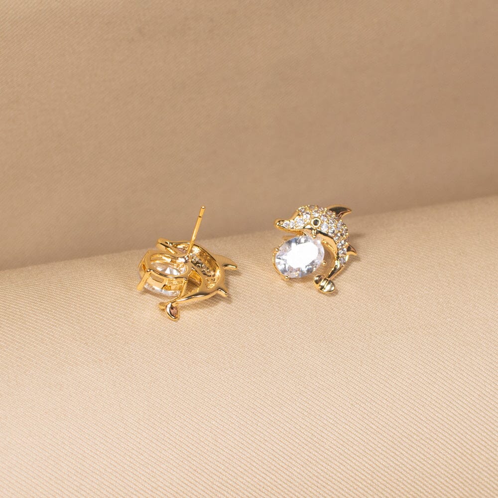 Dolphin Dance Studs - Minima Collection