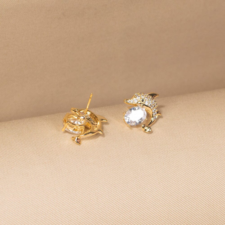 Dolphin Dance Studs - Minima Collection
