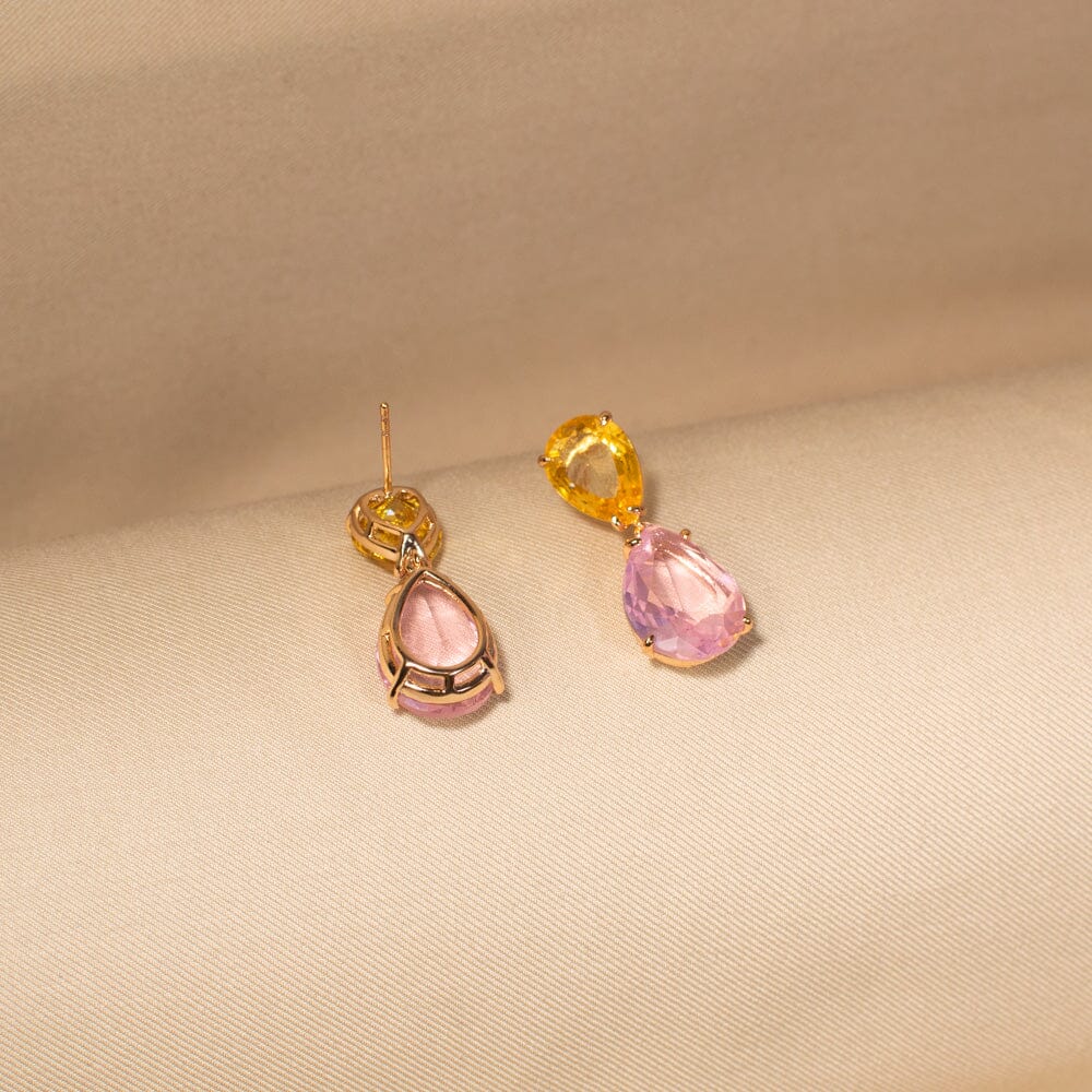 Dual Teardrop Delight Earrings - Glitterati Collection