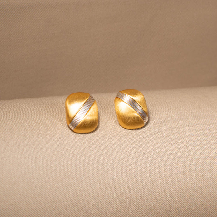 Dual-Tone Minimalist Studs