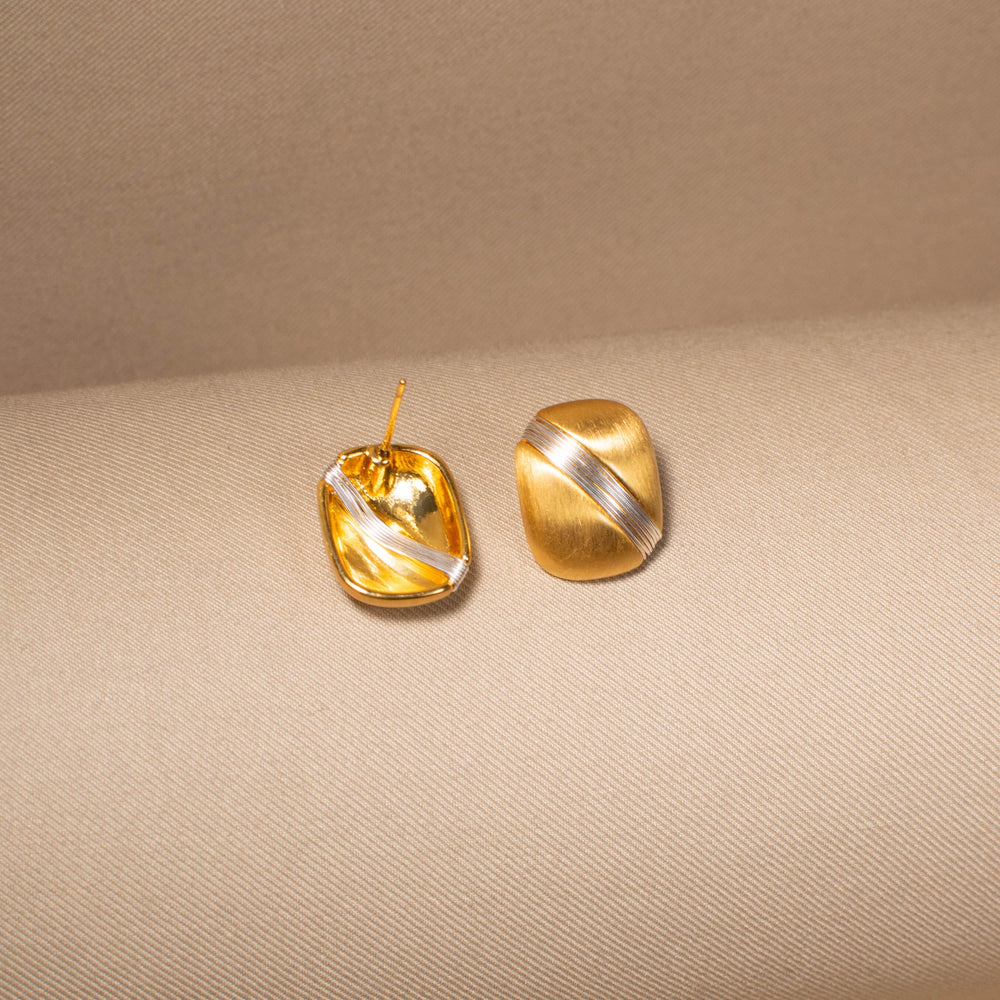 Dual-Tone Minimalist Studs