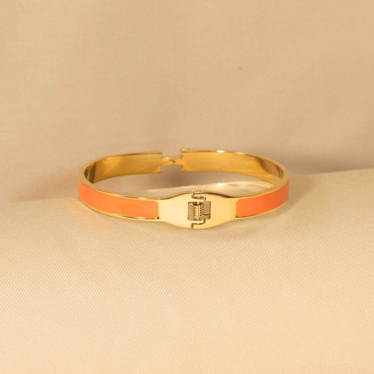 Eliza Openable Bracelet - Slim Orange - Edgy Collection