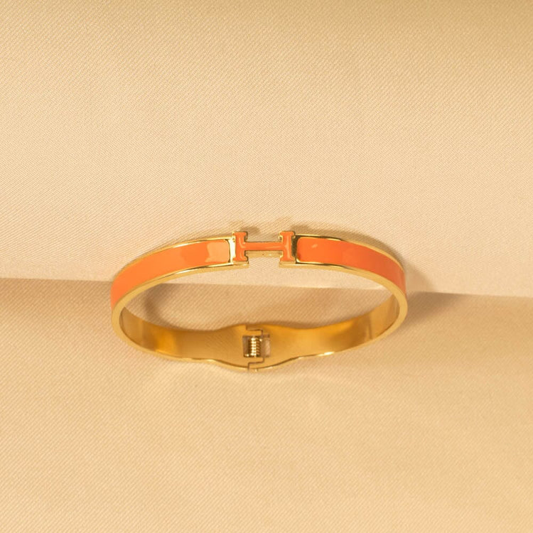 Eliza Openable Bracelet - Slim Orange - Edgy Collection