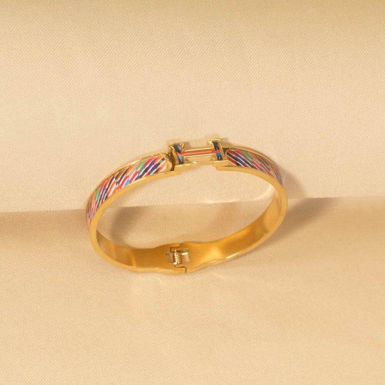 Eliza Openable Bracelet - Slim Rainbow - Edgy Collection