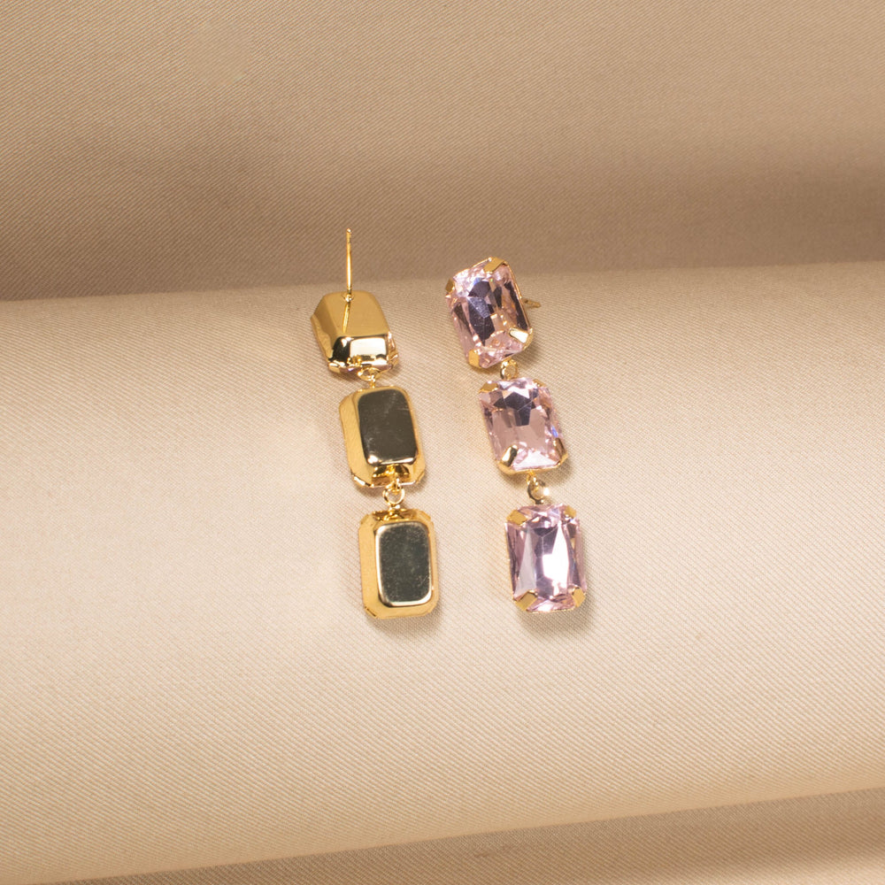 Elysian Pink Step Earrings