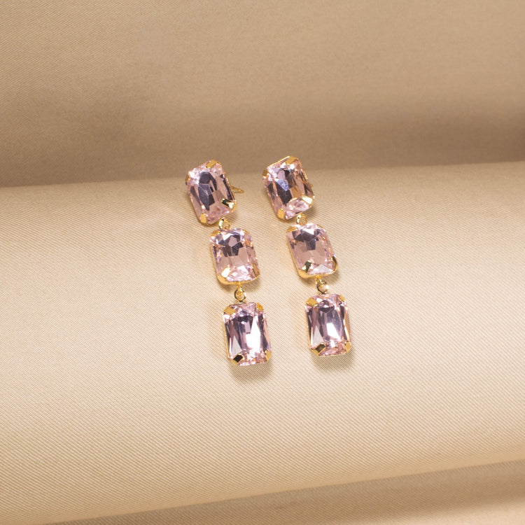 Elysian Pink Step Earrings