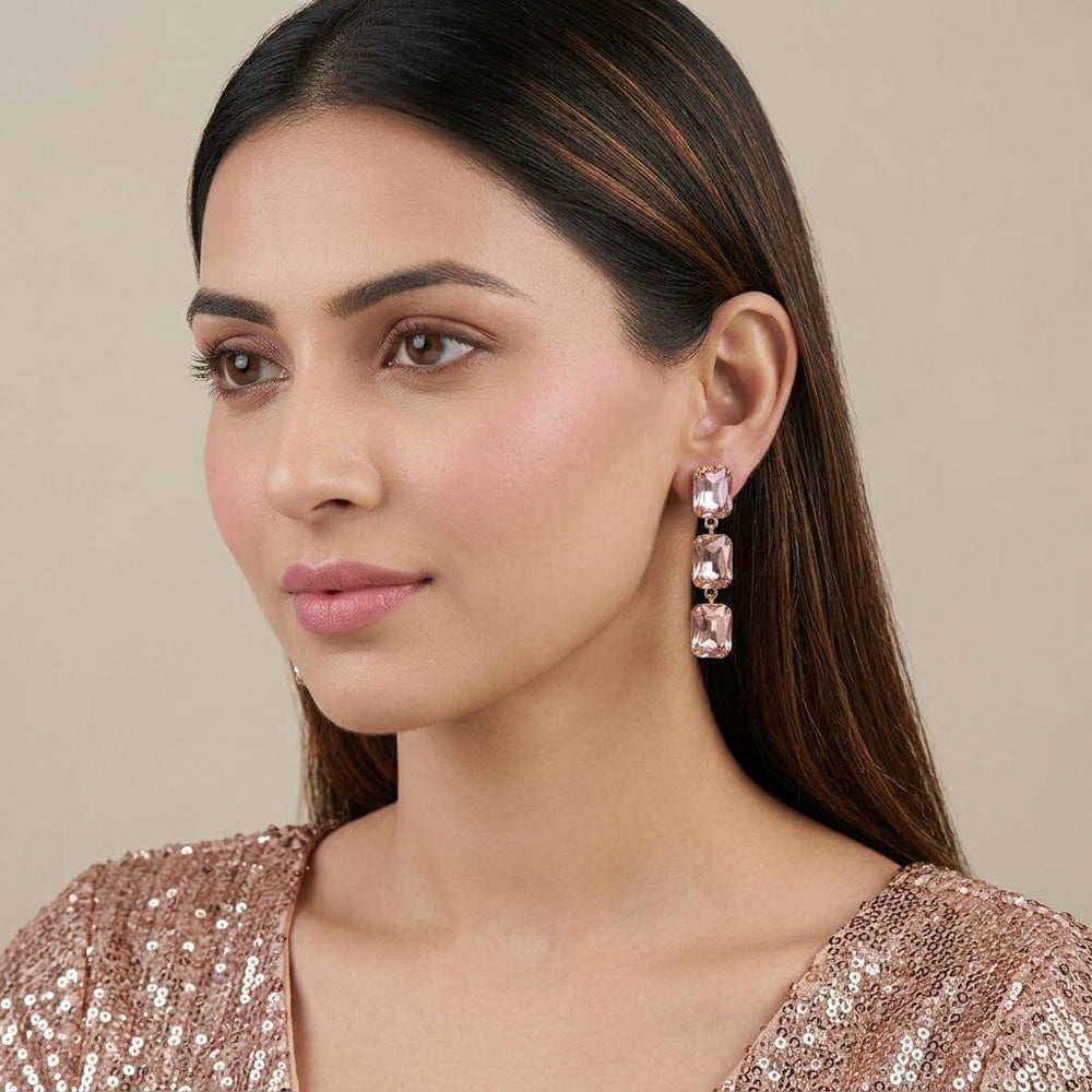 Elysian Pink Step Earrings