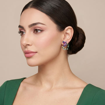 Emerald Flutter Studs