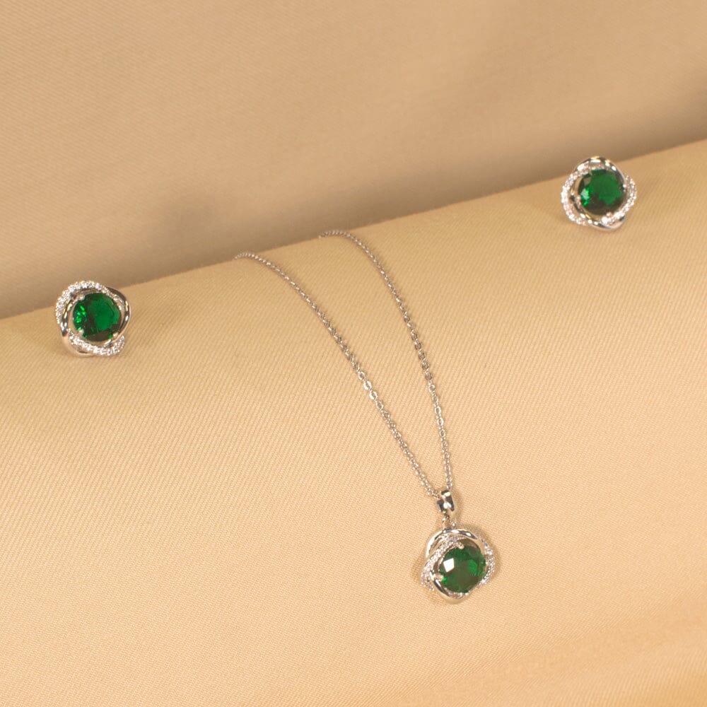 Emerald Glow Pendant Set - Minima Collection