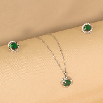 Emerald Glow Pendant Set - Minima Collection