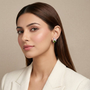Emerald Knot Earrings