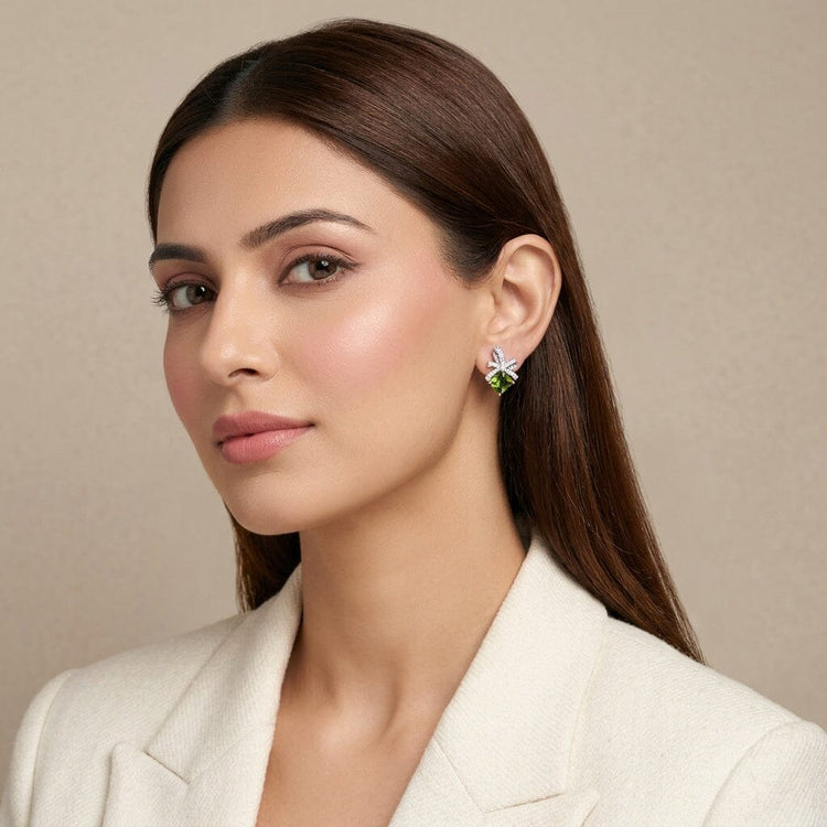 Emerald Knot Earrings