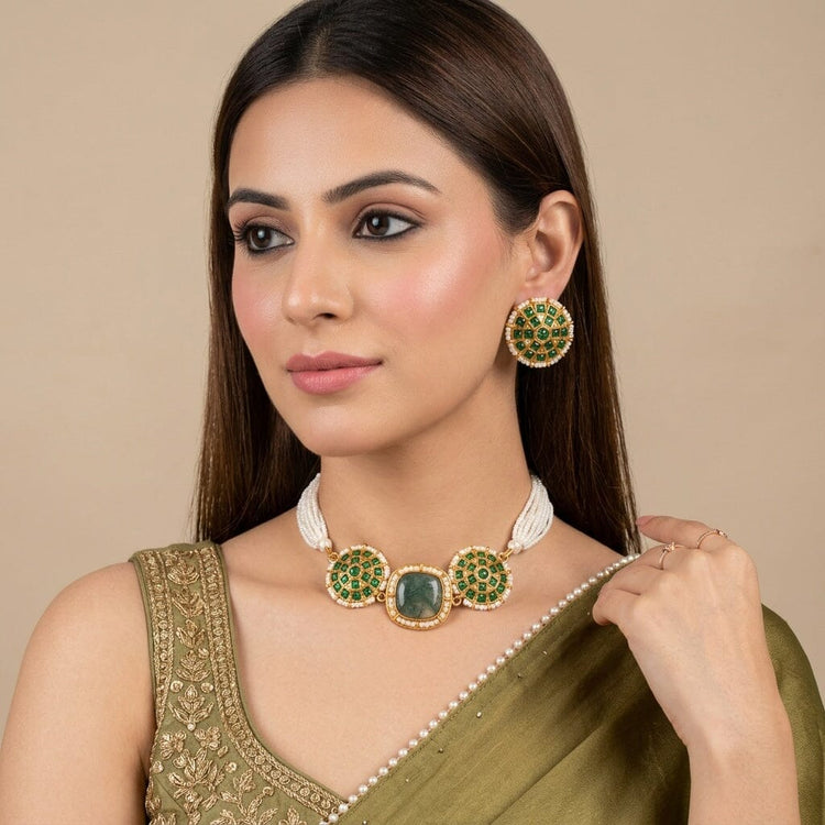 Emerald Meadow Necklace Set