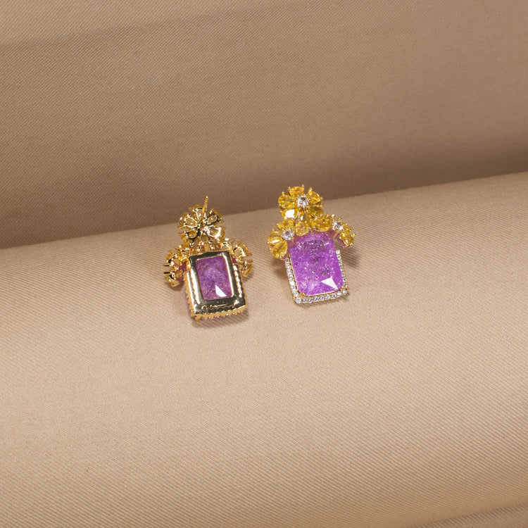 Emmeline Studs - Violet