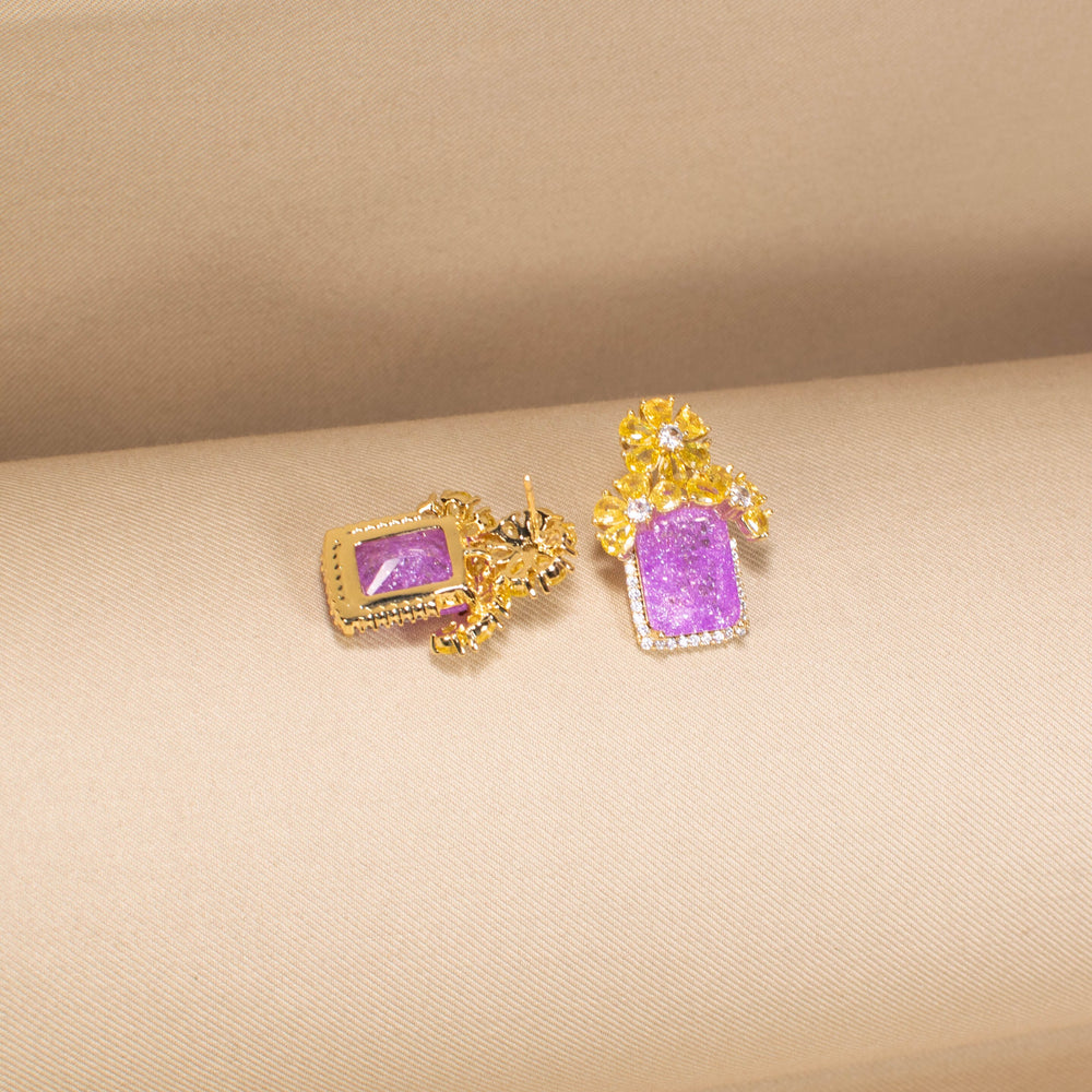 Emmeline Studs - Violet