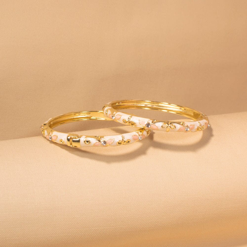 Enamel Elegance Bangles - Pack of 2