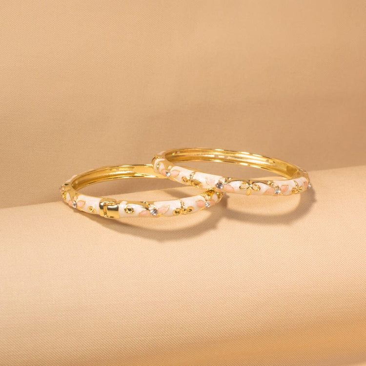Enamel Elegance Bangles - Pack of 2