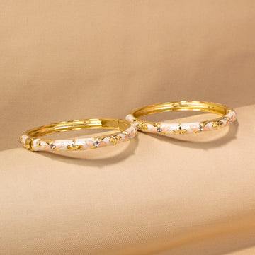 Enamel Elegance Bangles - Pack of 2