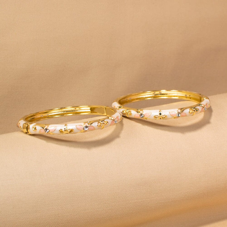 Enamel Elegance Bangles - Pack of 2