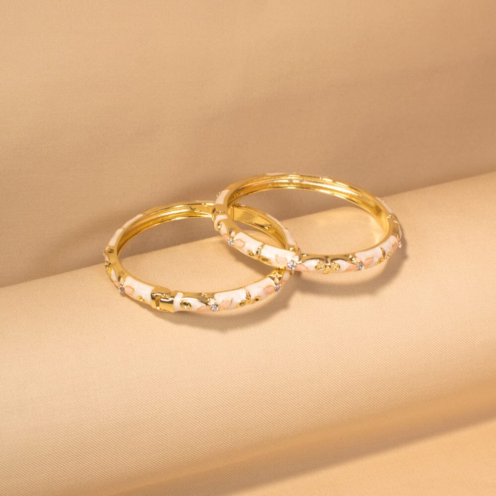 Enamel Elegance Bangles - Pack of 2