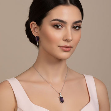 Endless Evening Pendant Set - Purple