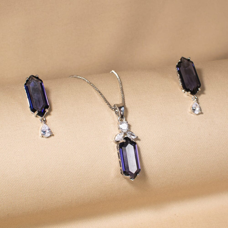 Endless Evening Pendant Set - Purple