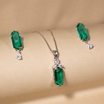 Endless Evening Pendant Set - Green