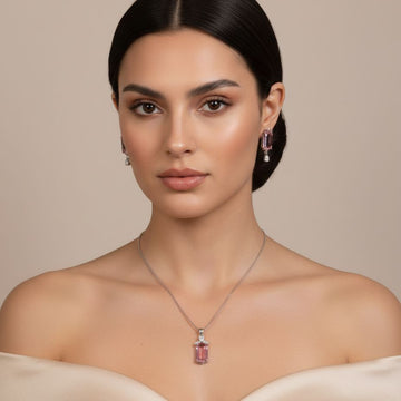 Endless Evening Pendant Set - Pink