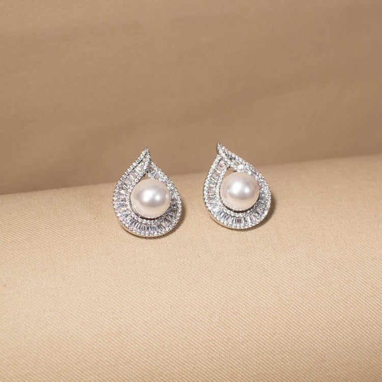 Eternal Pearl Halo Studs