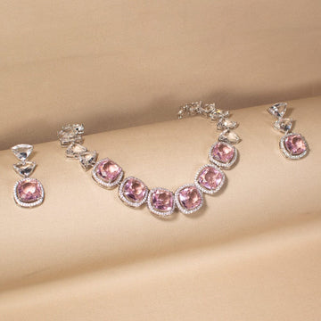 Eternal Radiance Necklace Set - Pink