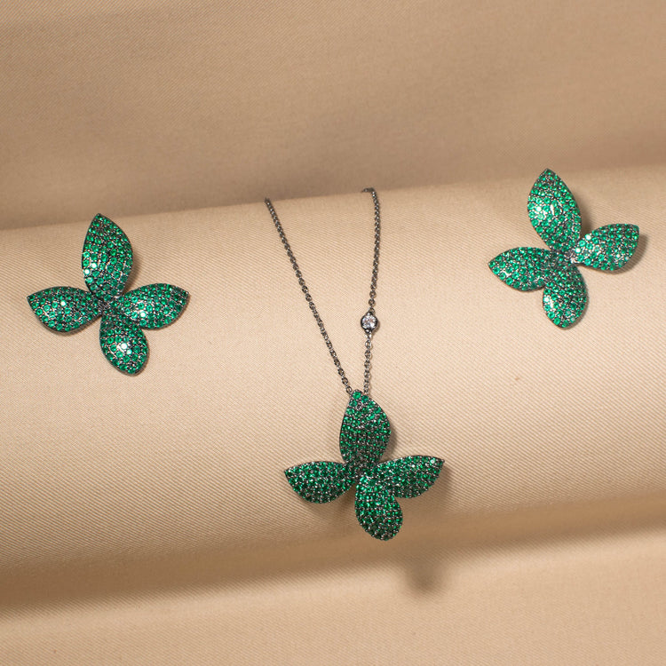 Eternal Spark Luxe Pendant Set - Green