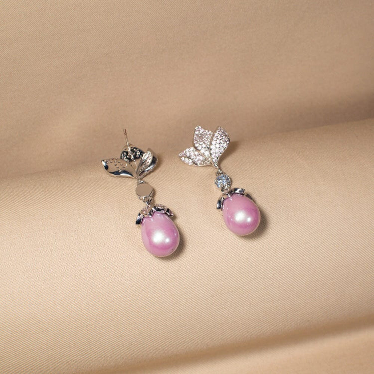 Ethereal Bloom Pearl Earrings
