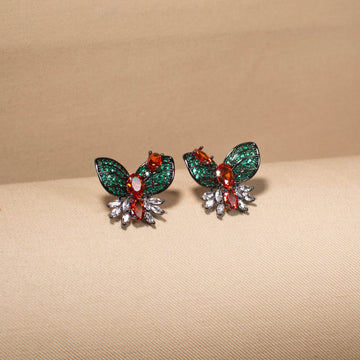 Fiesta Wing Studs - Emerald